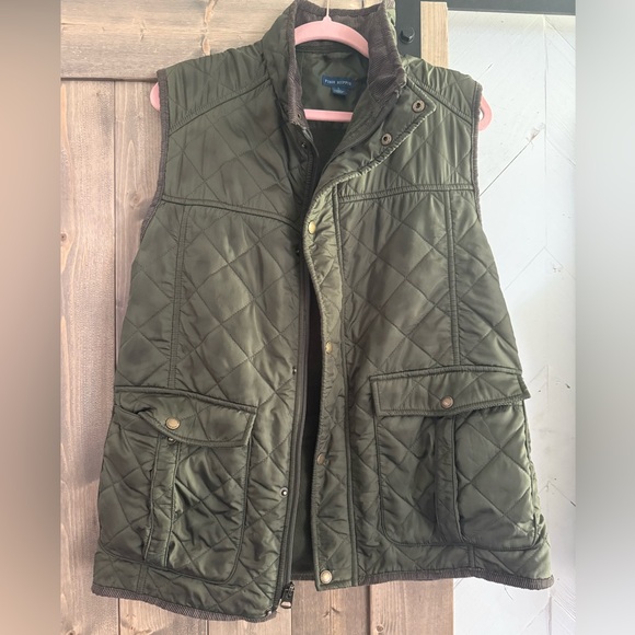 Fish Hippie Olive Quilted Vest - Picture 1 of 4